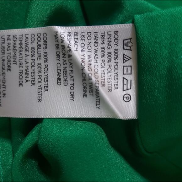 Urban Outfitters Cooperative Pleated Green/Blue Color Block Top XS Minimalist - Picture 10 of 11